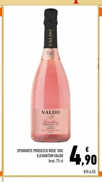 Conad Spumante prosecco rose' doc elevantum valdo offerta