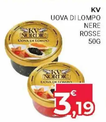 Eté KV Nordic Uova di Lompo Nere Rosse 50g offerta