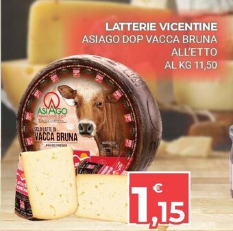 Eté Latterie Vicentine Asiago DOP Vacca Bruna all'etto offerta