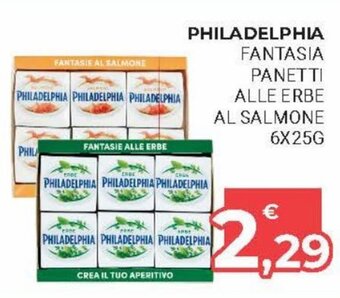 Eté Philadelphia Fantasia Panetti Alle Erbe al Salmone 6x25g offerta