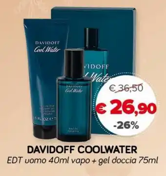 Il Tulipano Davidoff Coolwater EDT uomo 40ml vapo + gel doccia 75 ml offerta