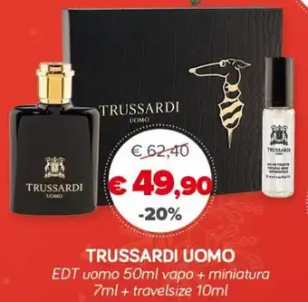 Il Tulipano Trussardi Uomo EDT uomo 50ml vapo+miniatura 7ml+travelsize 10ml offerta