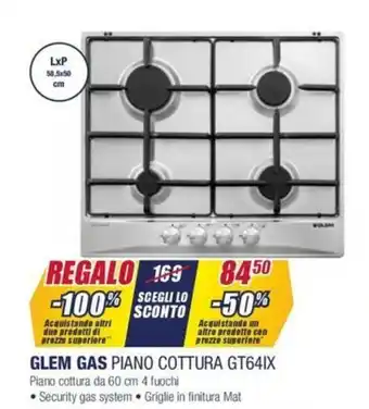 Trony Glem Gas Piano Cottura GT64IX offerta