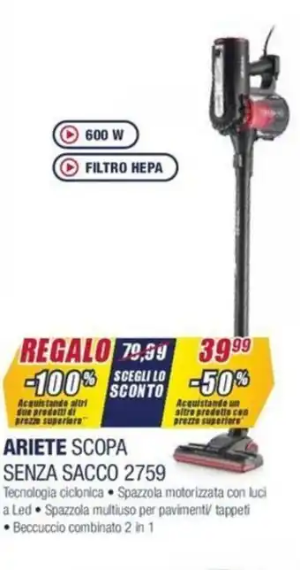 Trony Ariete Scopa Senza Sacco 2759 offerta