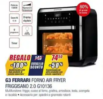 Trony G3 Ferrari Forno Air Fryer Friggisano 2.0 G10136 offerta