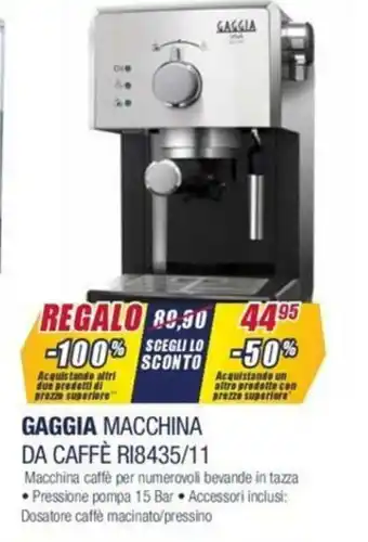 Trony Gaggia Macchina da Caffè RI9435/11 offerta