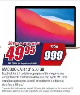 Trony Macbook Air 13" 256 GB offerta