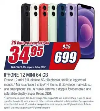 Trony iPhone 12 Mini 64 GB offerta