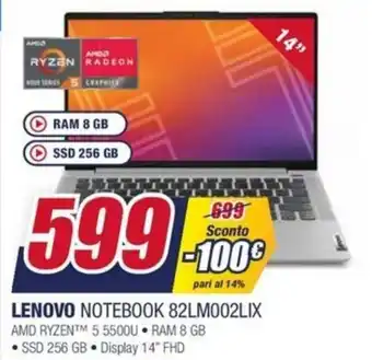 Trony Lenovo Notebook 82LM002LIX offerta