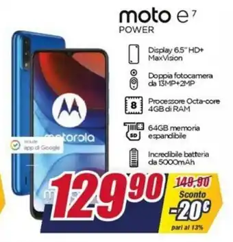 Trony Motorola Moto E 7 Power offerta