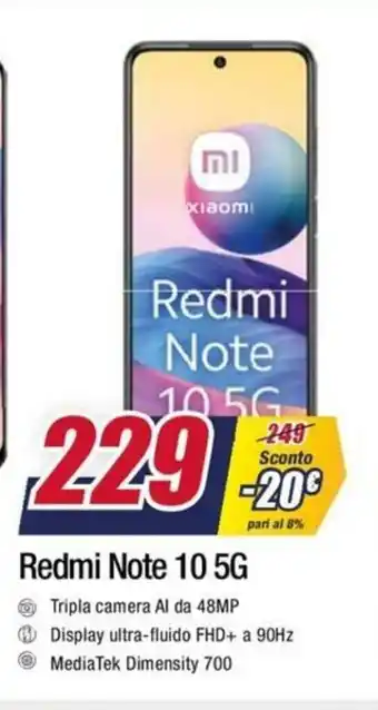 Trony Xiaomi Mi Redmi Note 10 5G offerta
