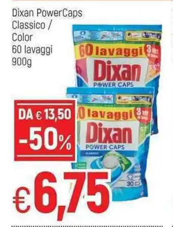 Famila Dixan PowerCaps Classico/Color 60 lavaggi 900g offerta