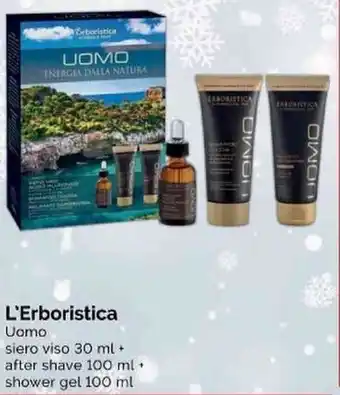 L'Erboristica Uomo siero viso 30 ml + after shave 100 ml + shower gel 100 ml