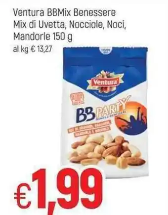 Famila Ventura BBMix Benessere Mix di Uvetta, Nocciole, Noci, Mandorle 150g offerta