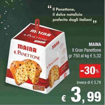 Crai Maina Il Gran Panettone gr 750 offerta