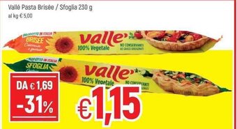 Famila Vallé Pasta Brisée / Sfoglia 230g offerta