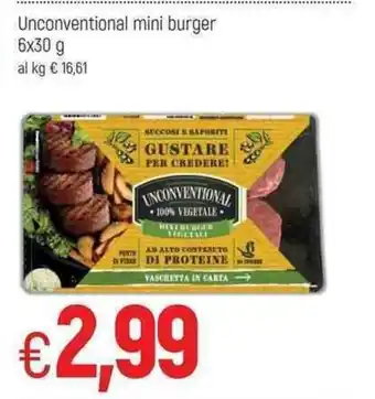 Famila Unconventional Mini Burger 6x30g offerta