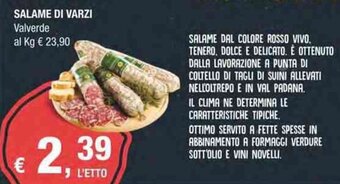 Crai Salame di Varzi Valverde offerta