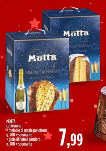 Ciro Amodio Motta Confezione melodie di natale panettone g 700 + spumante/gioie di natale pandoro g 700 + spumante offerta