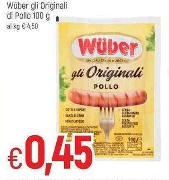 Famila Wüber Gli Originali di Pollo 100g offerta