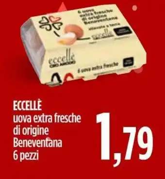 Ciro Amodio Eccellè uova extra fresche di origine Beneventana 6 pezzi offerta