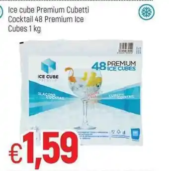 Famila Ice Cube Premium Cubetti Cocktail 48 Premium Ice Cubes 1kg offerta