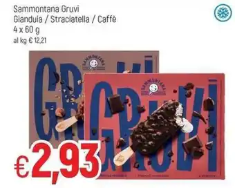 Famila Sammontana Gruvi Gianduia / Straciatella / Caffè 4x60g offerta