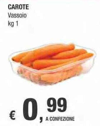 Crai Carote Vassoio kg 1 offerta