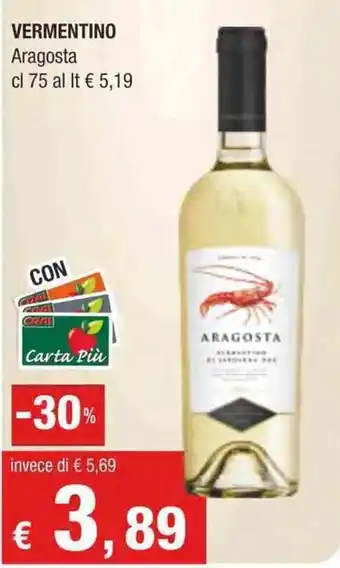 Crai Aragosta Vermentino cl 75 offerta