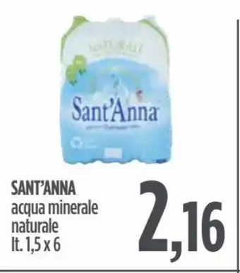 Sant'Anna acqua minerale naturale lt 1,5 x 6