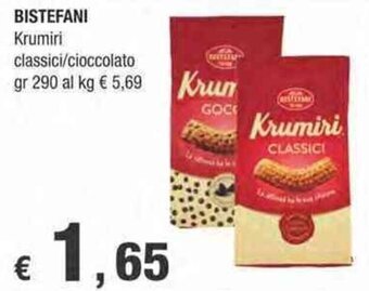 Crai Bistefani Krumiri classici/cioccolato gr 290 offerta