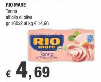 Crai Rio Mare Tonno all'olio di oliva gr 160x2 offerta