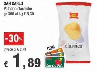 Crai San Carlo Patatine classiche gr 300 offerta