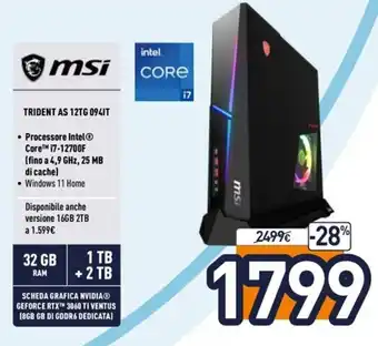 Unieuro MSi Trident AS 12TG 094IT offerta