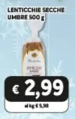 EMMEpiù Lenticchie Secchie Umbre 500 g offerta