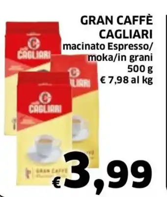 Cagliari Gran Caffè macinato Espresso/moka/in grani 500 g