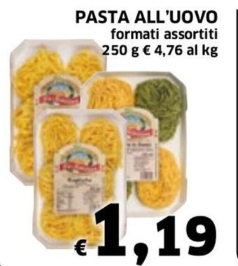 Ecu Discount Pasta All'Uovo formati assortiti 250 g offerta