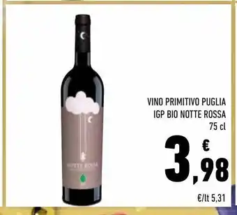 Conad Vino primitivo puglia igp bio notte rossa offerta