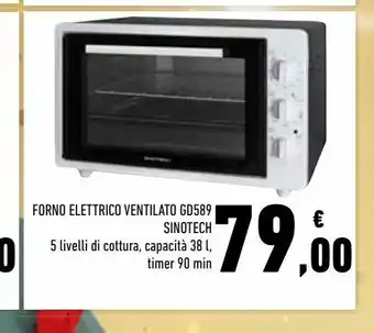 Conad Forno elettrico ventilato gd589 sinotech offerta