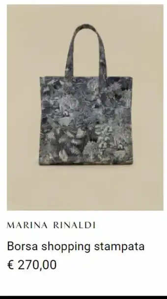 Marina Rinaldi Borsa shopping stampata offerta