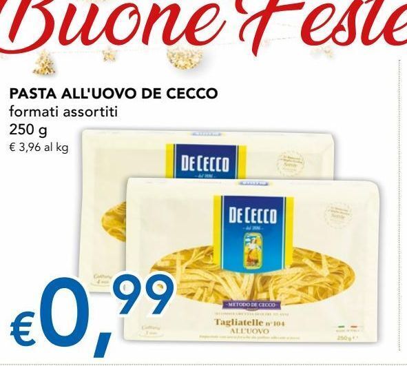 Pasta all'uovo de cecco offerta di Migross Superstore