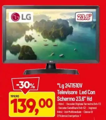 DPiù LG 24TI510V Televisore Led Con Schermo 23,6" Hd offerta