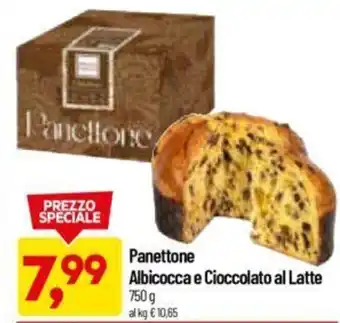 DPiù Panettone Albicocca e Cioccolato al Latte 750 g offerta