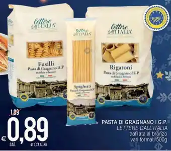 MD Discount Lettere Dall'Italia Pasta di Gragnano I.G.P. trafilata al bronzo vari formati 500g offerta