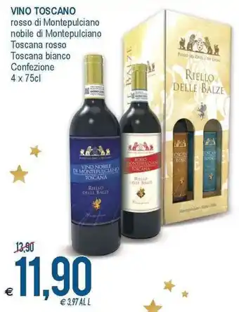 MD Discount Vino Toscano rosso di Montepulciano 4 x 75 cl offerta