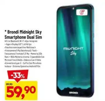 DPiù Brondi Midnight Sky Smartphone Dual Sim offerta