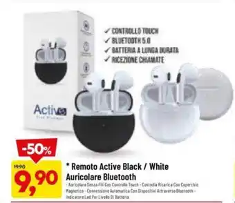 DPiù Remoto Active Black / White Auricolare Bluetooth offerta