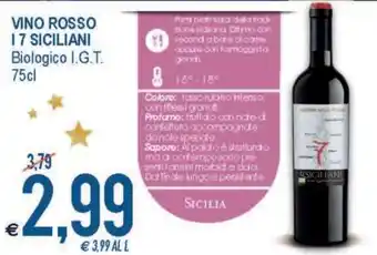MD Discount Vino Rosso I 7 Siciliani Biologico I.G.T. 75cl offerta