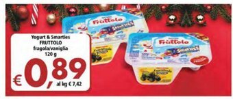 Alter Discount Yogurt&Smarties Fruttolo fragola/vaniglia 120 g offerta