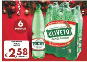 Alter Discount Acqua Naturale Uliveto 6x1,5 litri offerta
